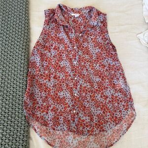 H&M Floral Sleeveless Top - Red and light blue